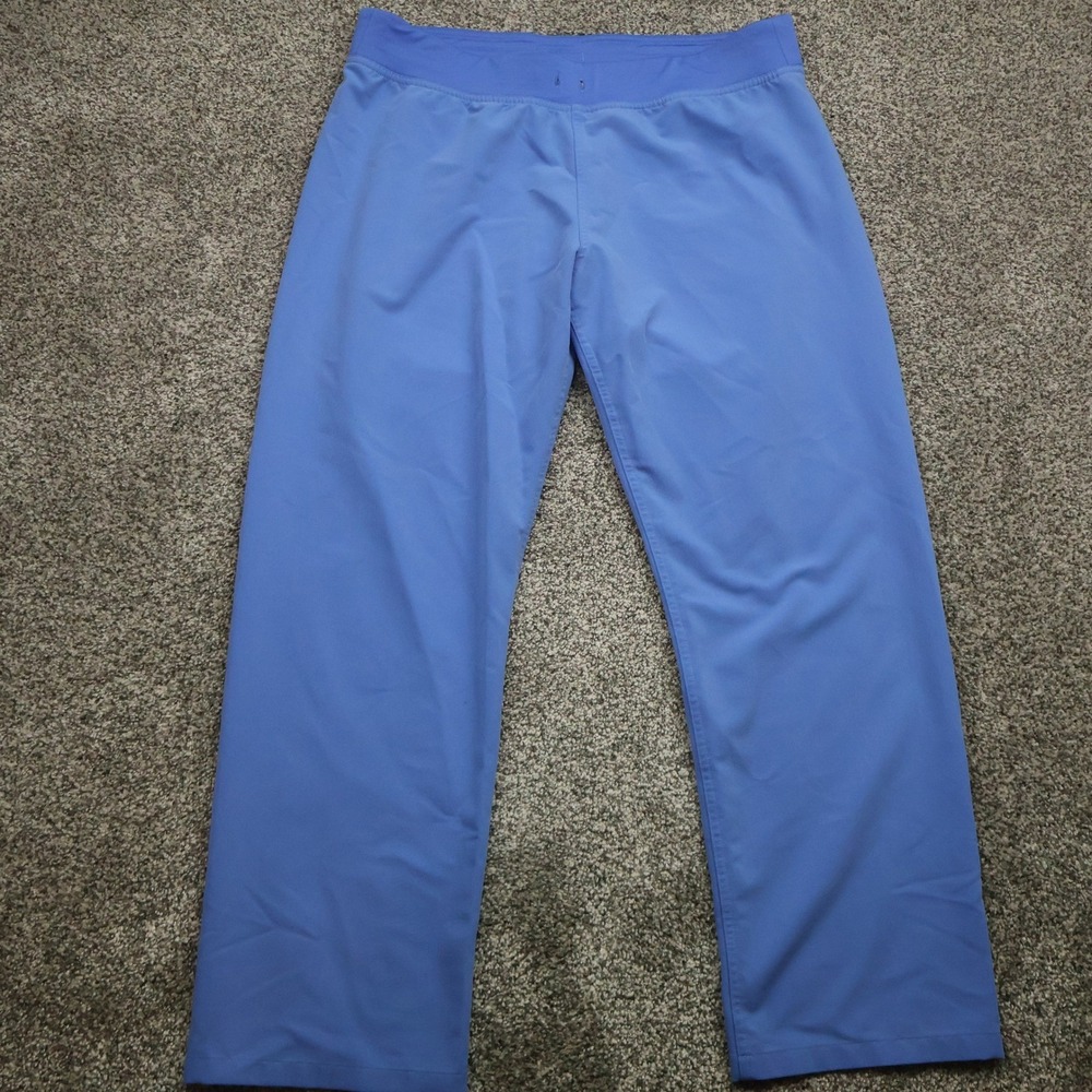 FIGS Scrub Pants Women's Large Petite Blue Technical Collection Elastic Waist